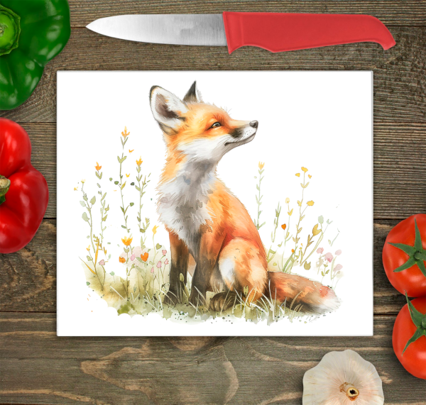 Fox Chopping Board, Fox Glass worktop protector